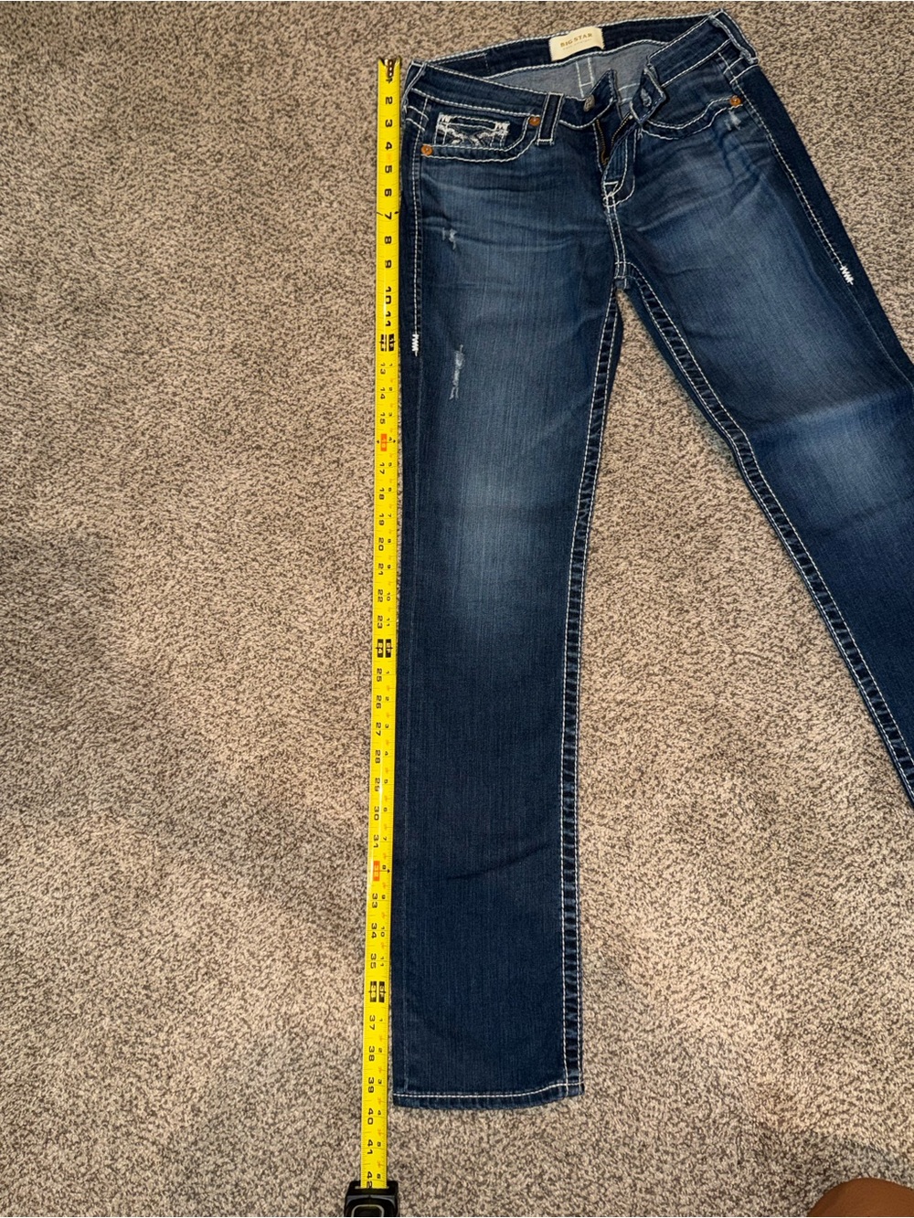 Big Star Women's Dark Blue Straight Leg Jeans